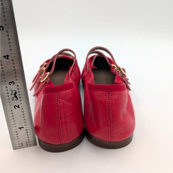 Mansur Gavriel Square Toe Mary Jane Ballerina Flat Women's Red Size US9 EU39.5 - Picture 4 of 14